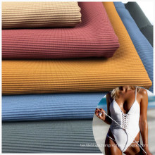 jiadatai polyamide spandex thick soft jersey knit ribbed stretch fabric for bikini